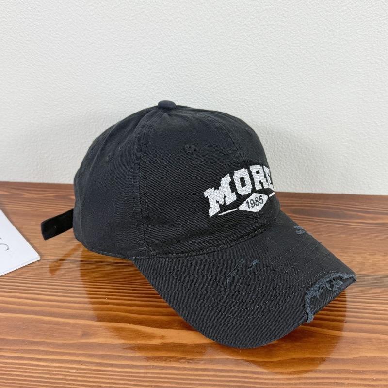 

Old Ripped Sun Shading Baseball Hat for Women In Spring and Summer Versatile Letter Embroidery Fashion New Baseball Hat for Men (55-59cm)