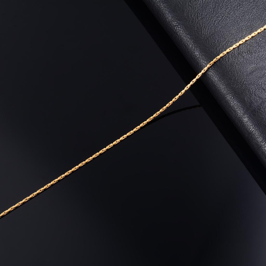 Gold Color Plated Thin Necklace Link Cable Chain 316L Stainless Steel Jewelry Accessories On Neck for Women Ladies Choker Gift
