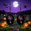 Halloween Gothic Spider Pendant Earrings with Time Gem