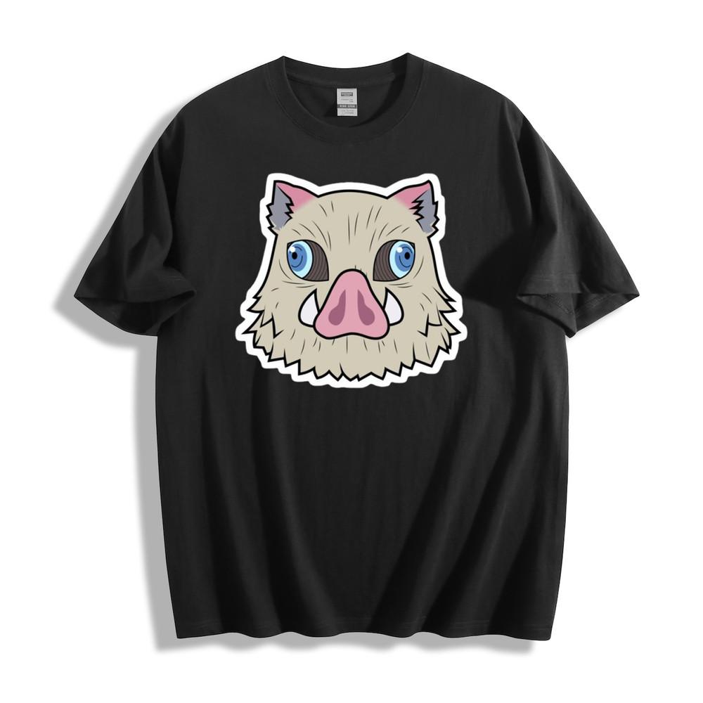 Demon Slayer Inosuke Boar Head T-Shirt - Anime Character Design Unisex Tee