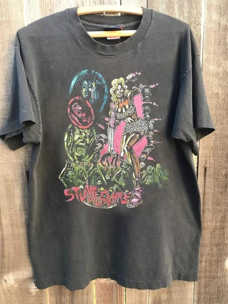 Vintage 1993 Stone Temple Pilots Περιοδεία Κλασικό σε Ανθρακί Unisex T-shirt Unisex T-Shirt