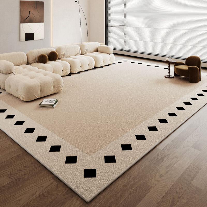 Carpet Living Room 2025 Cream Wind Leave-In Washable Bedroom Bedside Blanket Light Luxury Premium Sand Coffee Table Floor Mat