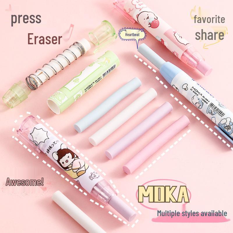 

Chip-Free Clickable Eraser for Kids - Super Clean, No Marks, Perfect for School