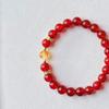 Vintage High Quality 7A Pigeon Blood Chalcedony Bracelet Bracelet Female