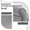 Soft Upholstered Bed Bench, 102x36x51 cm, Grey
