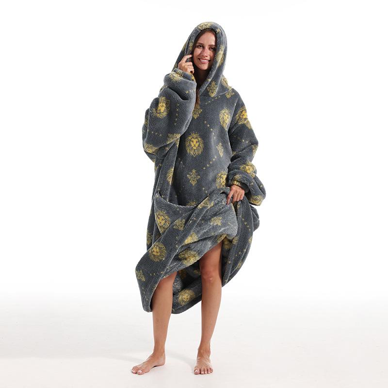 Oversized Wearable Warm Blanket Hoodie Sweater
