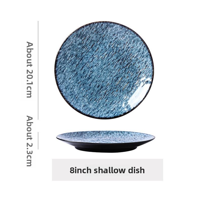 Japanese Vintage Steak Platter Restaurant Hotel Ceramic Platter Dessert Pastry Setting Tableware