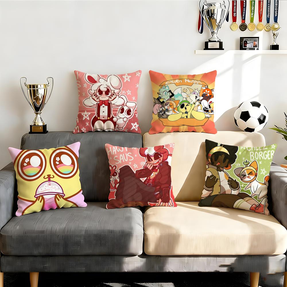 Cute Chikn Nuggit Cushion Cover Cushion Cover Set 4Pcs 50x50 45x45 40x40 Pillowcase Decorative Sofa Home Decor
