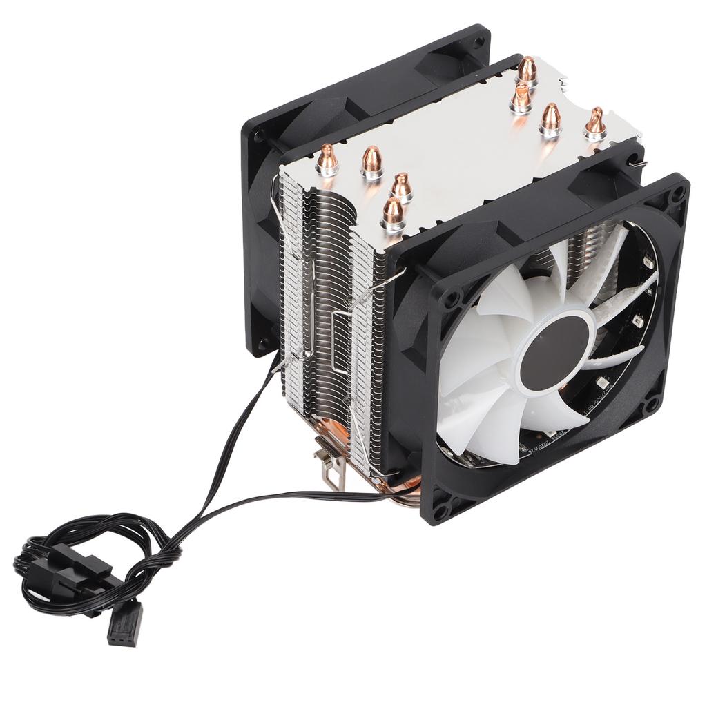 CPU Fan Direct Contact Technology RGB Lighting Low Noise Computer Cooler for Intel LGA 775 for Core2DUODual Fan