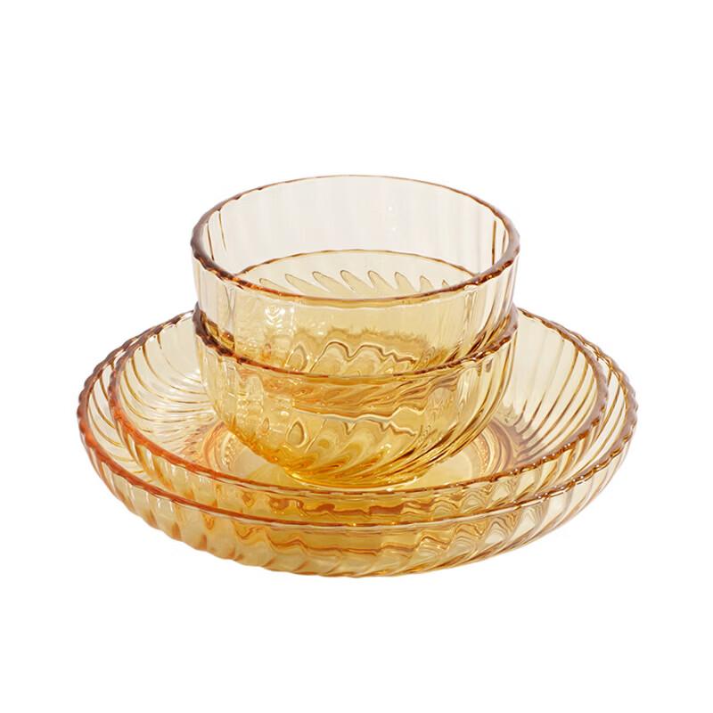 VISIONS Corning Visions Amber 4-Piece Dinnerware Set