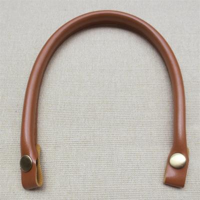 1/2 Stück PU-Leder Geldbörsenhenkel Ersatz Runde Taschen Kurzer Griffriemen Handtasche DIY Herstellungszubehör