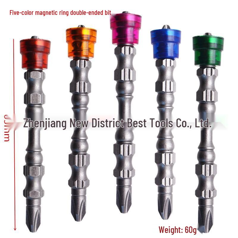 PH2 Magnetic 5-Color Cross Screwdriver Bit - S2 Alloy Steel, 65mm Long for Electric Drill/Screwdriver
