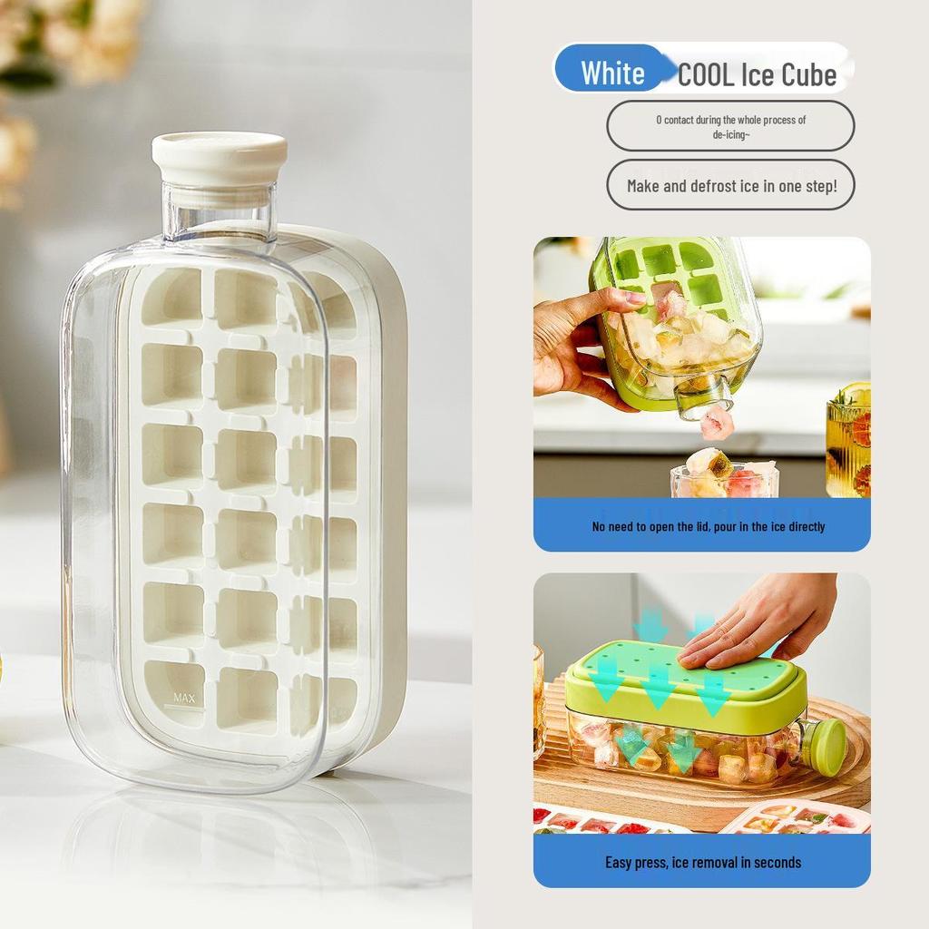 Trendy Ice Cube Tray: Zero-Contact Removal, Outdoor Straw Cup & Fitness Curling Pot