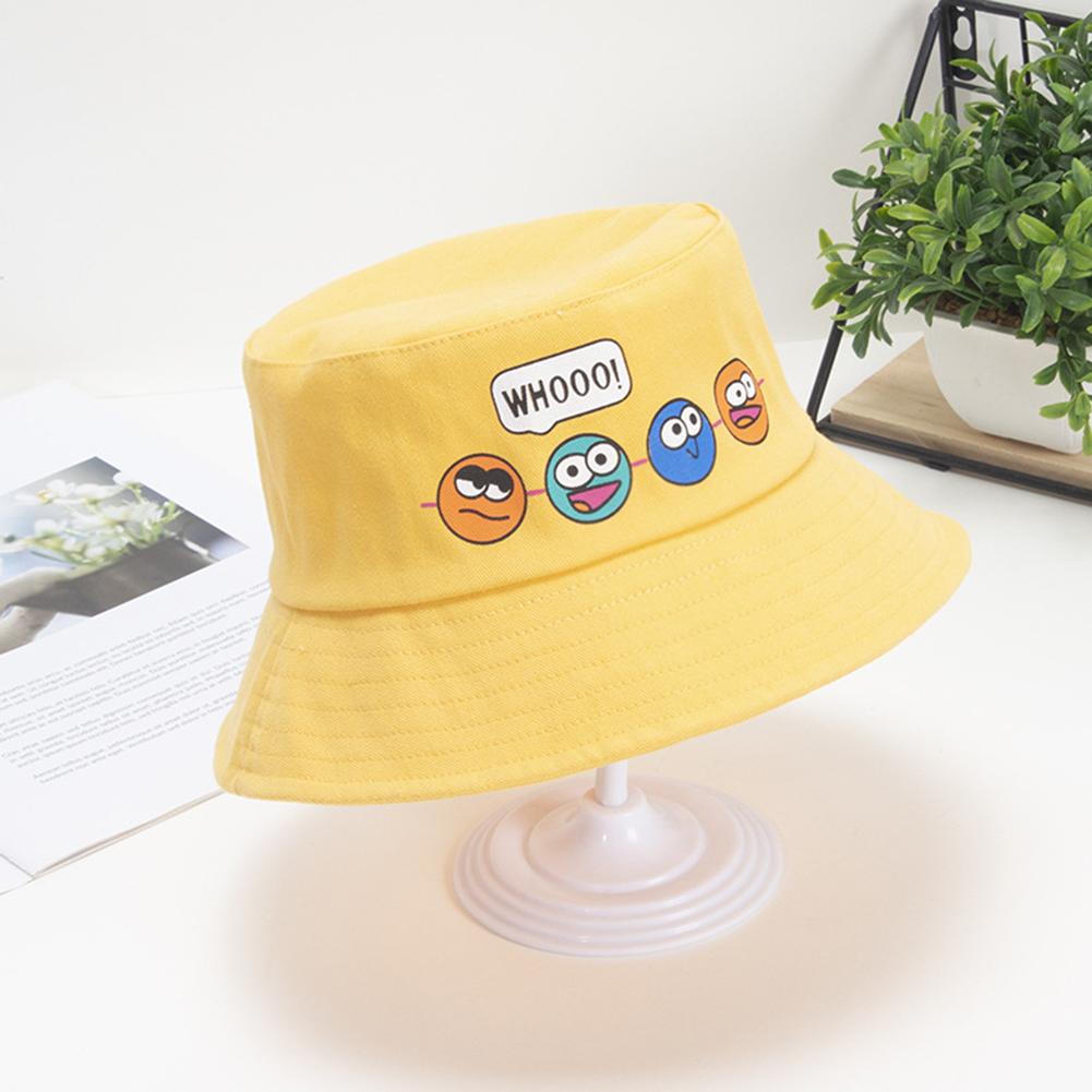 Sun Hat Cartoon Printing Sun Protection Toddler Bucket Hat Summer Fishing Cap For 2-5 Years Old Boys Girls