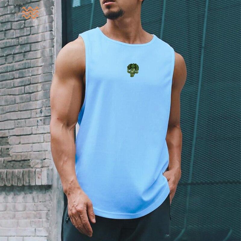 Muscleguys Summer Hot-sale Gym Wear Men’s Printed Bodybuilding Fitness Sleeveless T-shirts Workout Quick-drying Breathable Vest