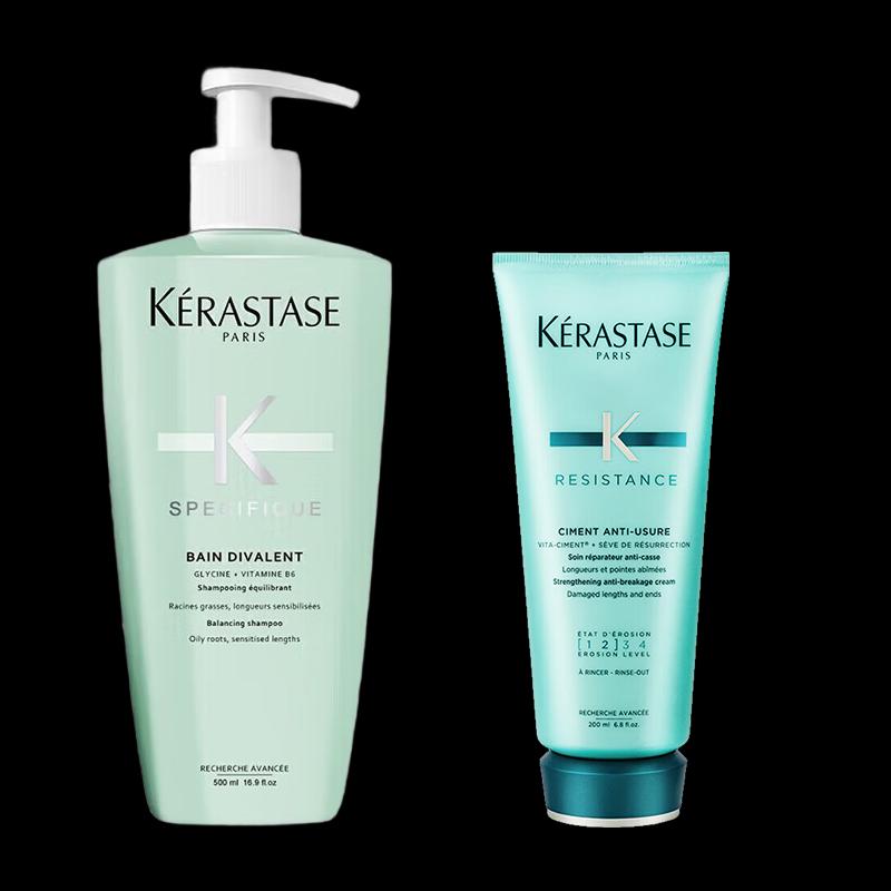 Kérastase Dual-Action Scalp Shampoo & Strengthening Conditioner Set