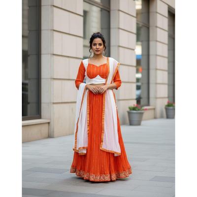 Lehenga Choli Präsentiert einen perfekt gemischten Chinon-Lehenga für die festliche Saison, um Ihren Look zu verzaubern Kollektion 2026