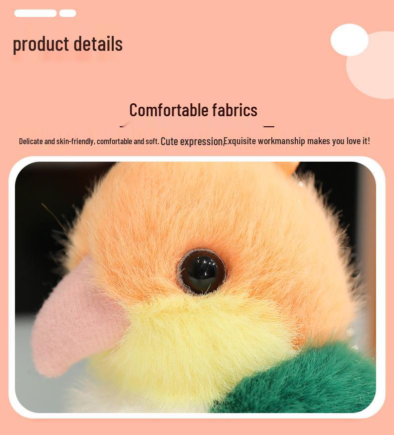Popular Plush Parrot Bird Slap Bracelet & Pendant Doll