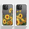 Case for iPhone 17 Pro Max 11 14 16 Plus 15 7 8 SE XS XR 13 Mini 12 Air Funda Back Phone Cover Flower Sunflower