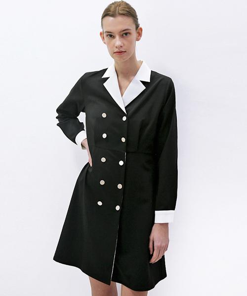 Demi Gnimonic Collar Shirt Black Dress_Collar Shirts Black Op