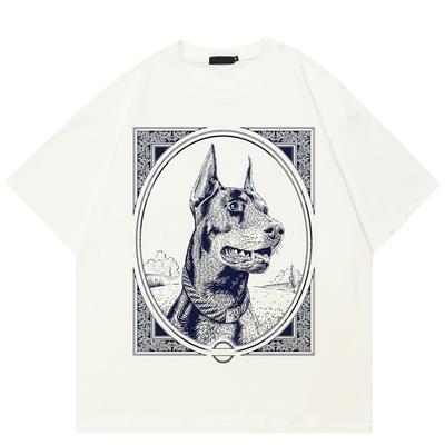 Streetwear Dobermann Graphic Unisex T-Shirt Cotton Tshirt Unisex Tops Tees Summer Short Sleeves T Shirt