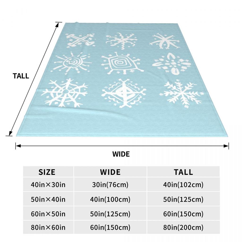Christmas Snowflakes Pattern  Blanket Soft Warm Flannel Throw Blanket Plush for Bed Living room Picnic Travel Home Couch