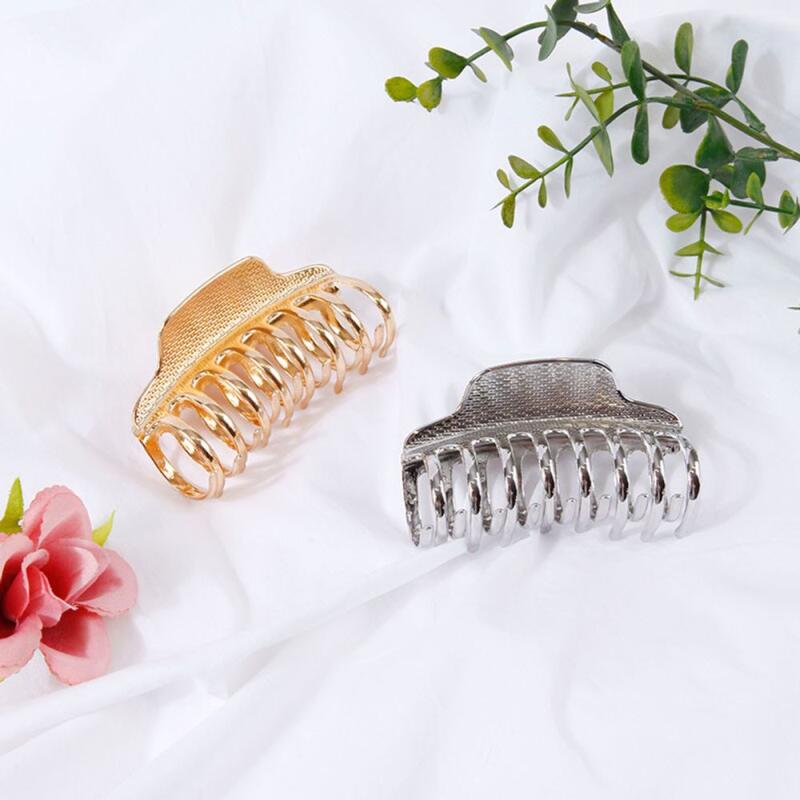 1 metal silver matte hair clip (choose one color) 01 Metal Tongs - Glossy Gold
