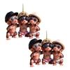 Monkey Car Hanging Pendants Acrylic 2D Car Charms for Backpack Keychain Cute Rearview Mirror Decoration Christmas Gift for Friends