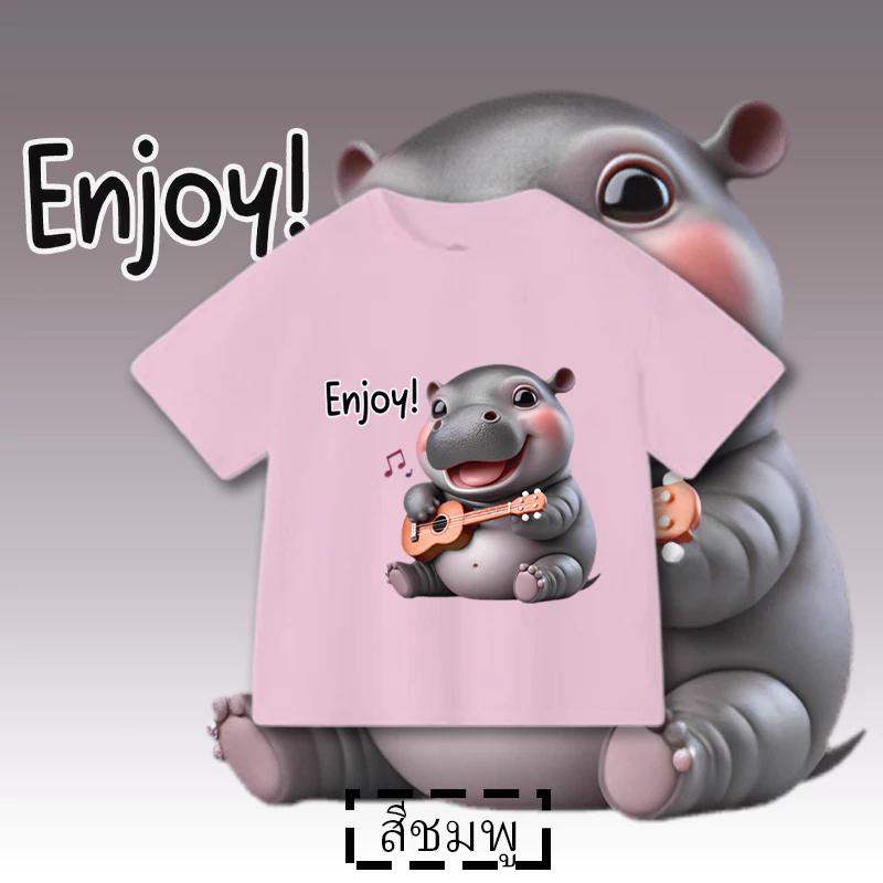 Футболка Moo Deng Tiny Baby Hippo Star Thailand Cute Pygmy Hippo Unisex для детей — фото 8