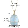 Round Egg-shaped Box Openable Flower Necklace Copper Pendant Jewelry Accessories  Anniversary