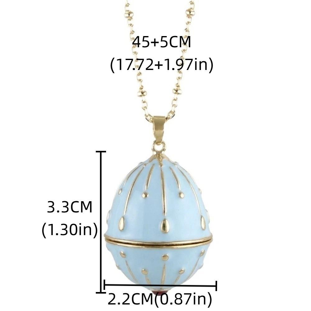Round Egg-shaped Box Openable Flower Necklace Copper Pendant Jewelry Accessories Anniversary