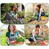 Guanti da giardinaggio da donna, lunghi guanti da giardino in pelle, guanti protettivi leggeri da donna, adatti per giardini e esterni