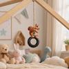 Durable Resin Patio Ornament Squirrel on Tire Outdoor Hanging Ornament, Realistic Figurine for Charming Courtyard Animal Decor Garden Tree Decoration,