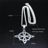 Stainless Steel Celtic Knot Witch Necklace for Men Women Wicca Jewelry Witchcraft Nudo de Bruja N4273