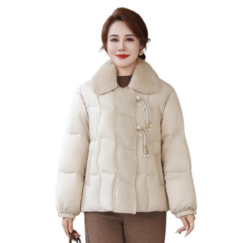 

Зимняя утолщенная одежда с хлопковой набивкой, новая одежда с хлопковой набивкой, пуховики, короткие теплые куртки. 5XL [recommended 150-80kg] бежевый