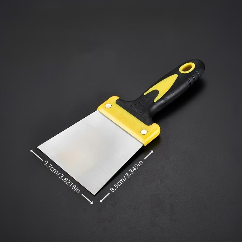 

Прочный металлический скребок для краски с эргономичной пластиковой ручкой - Идеально подходит для очистки стен и кромок, не требует электричества