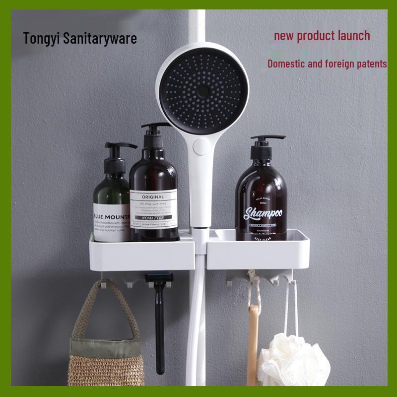 Teleskopisches Badezimmer-Aufbewahrungsregal mit bohrfreier Dusche und Seifenablage - 25. Jubiläumsausgabe