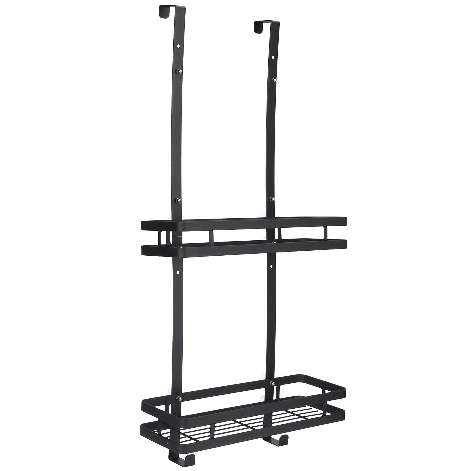 

2 Layers Bathroom Shelf Organizer Over the Door Set Toilet Shower Hanging Storage Rack белый