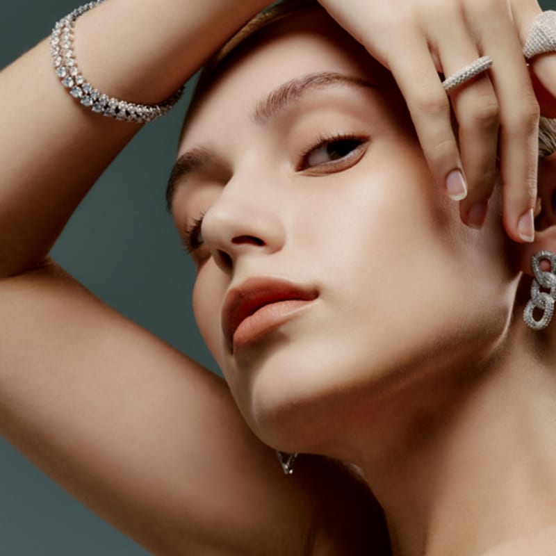 RAINDROP JEWELRY Raindrop Donut Pave Eternity Ring [S925]