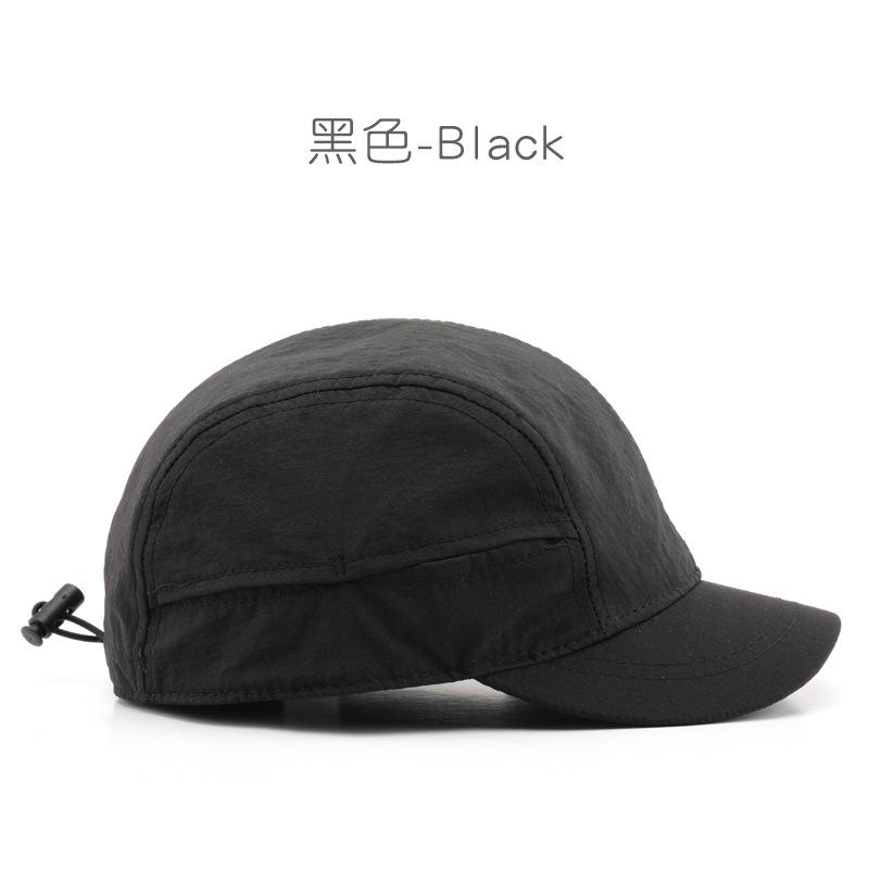 

Персонализированная кепка с коротким козырьком, однотонная, быстросохнущая, для активного отдыха, путешествий, солнцезащитная чёрный