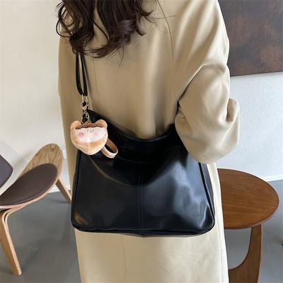 Solid Color Simple Texture Early Autumn Fashion New Tote Shoulder Messenger Bag