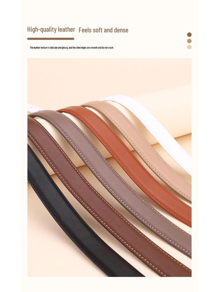 Women's Angola Red Genuine Leather Waist Belt - Fashionable, Versatile, and High-End Cowhide Accessory for Suits and Coats