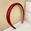 Retro Rødt Lær Svamp Hodebånd For Kvinner Temperament Hårbøyle Vaske Ansikt Hårbånd Kvinnelig Fest Hårtilbehør Gave
