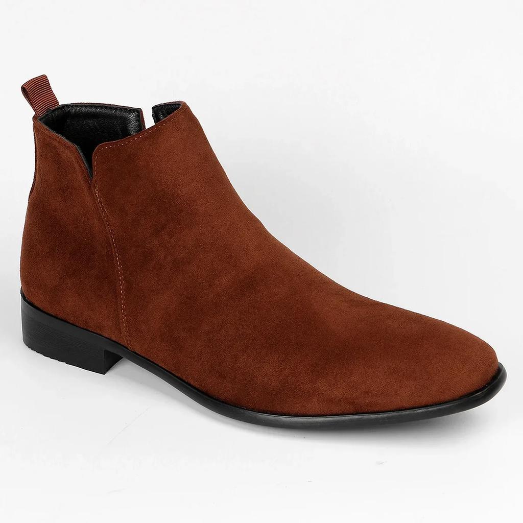 Herren Chelsea Boots Kleine eckige Zehen Herrenschuhe Vielseitige und modische kurze Stiefel Herren Stiefeletten Mode Lederschuhe