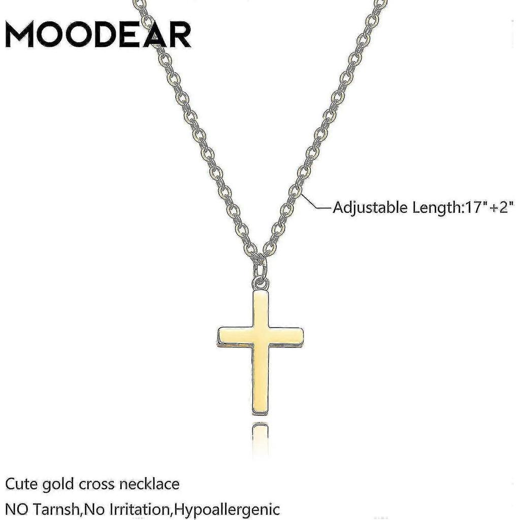 Women's Cross Necklace, Chain Necklace Exquisite Layered Gold Cross Pendant Necklace Simple Cute Women's Necklace Go