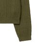 STANDARDERROR 87-Stan190 Country Oversized Color Block Lettering Knit Khaki