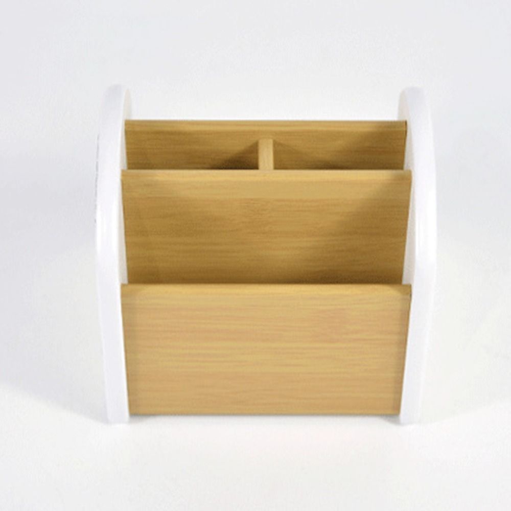 Multi-functional Pen Holder 4 Grids Desktop Stationery Organizer  Makeup Brush