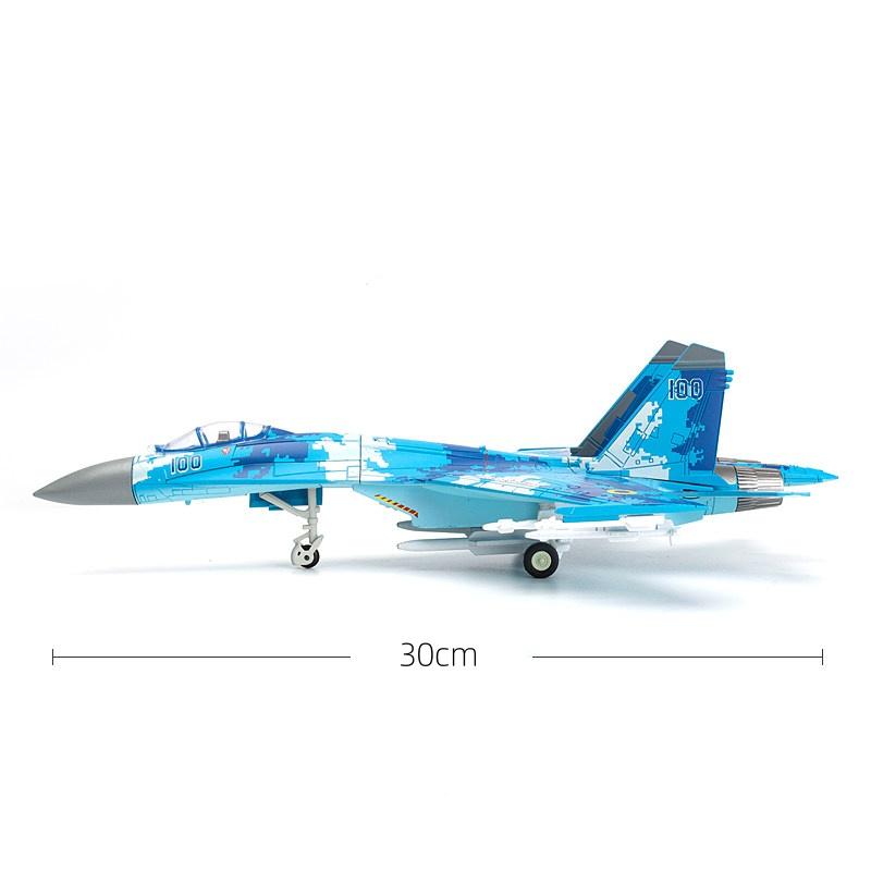 1:72 Creative Military Series Sukhoi Su-27 Flanker Fighter Building Blocks Multi-Role Heavy Jet Model Toys For Boys Xmas Gifts