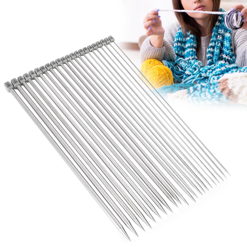 Ace de Tricotat din Oțel Inoxidabil DIY Croșete cu Punct Simplu Set de Unelte pentru Pulover Eșarfă