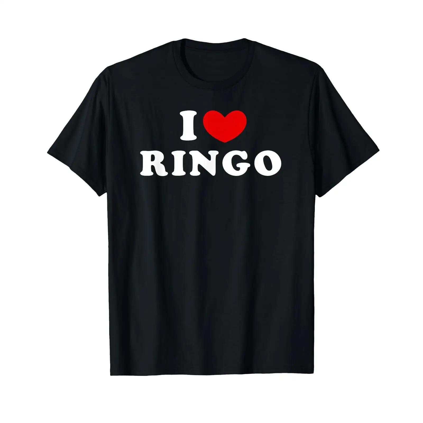 

I Love Ringo T Shirt black vintage Washed Slightly Soft graphic Comfortable fashion homme designer clothes Breathable Versatile S разноцветный